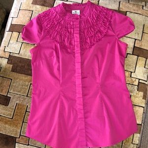 Pink Cap-sleeve Blouse